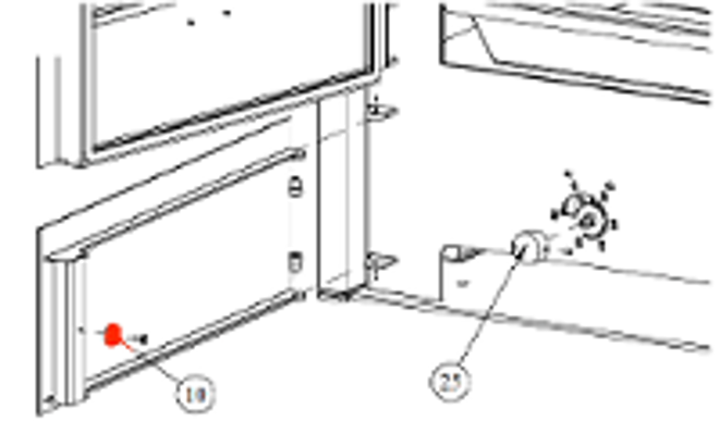 Fireplace Ancona Holzfachtür Verriegelung magnetisch